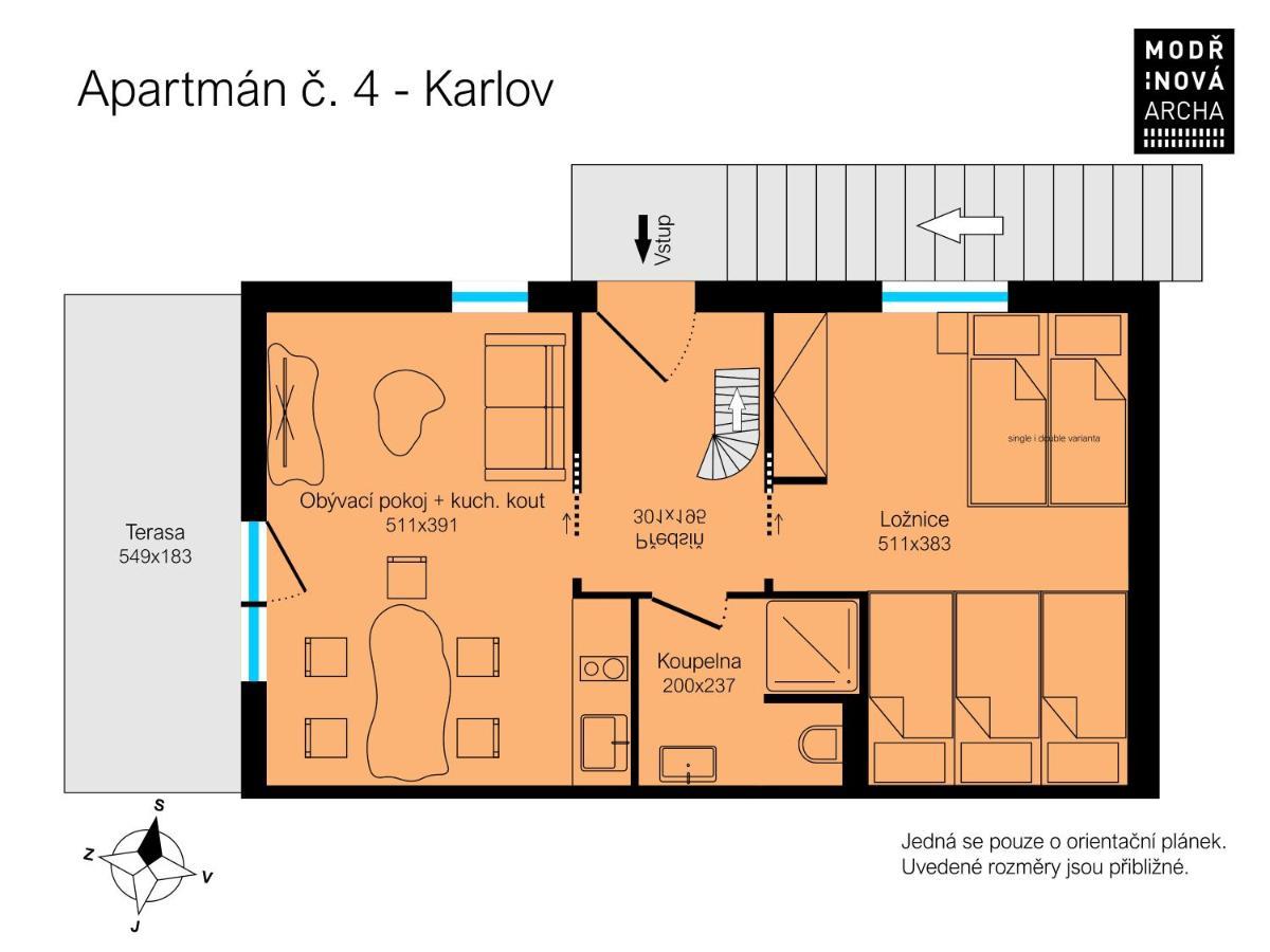 Apartmany Modrinova Archa S Privatni Saunou Vaclavov u Bruntalu المظهر الخارجي الصورة