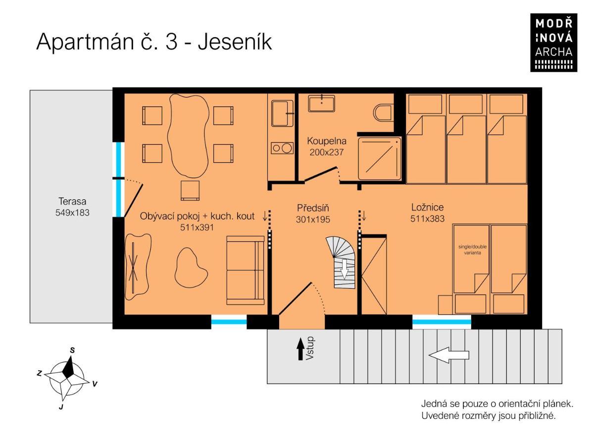 Apartmany Modrinova Archa S Privatni Saunou Vaclavov u Bruntalu المظهر الخارجي الصورة